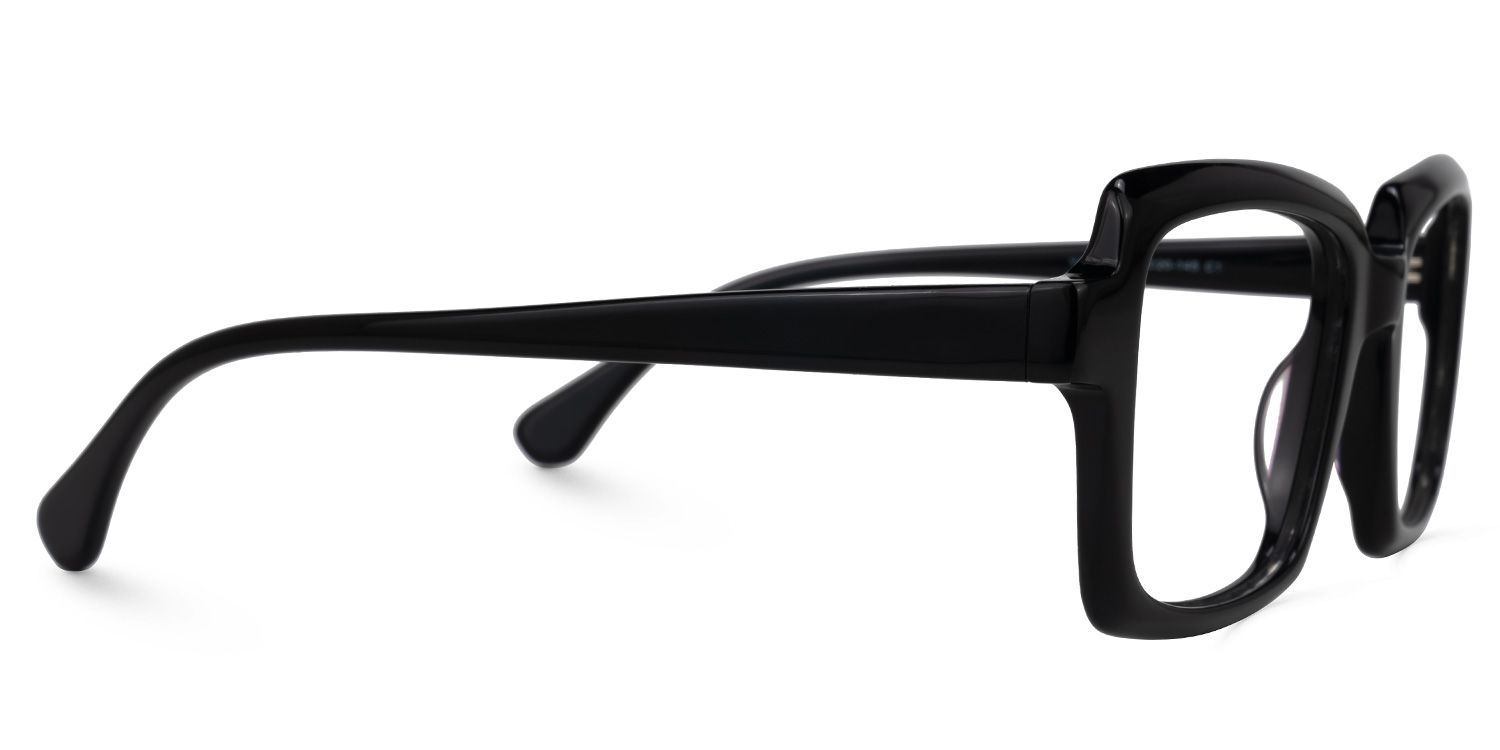 Eladio - Rectangle Black Eyeglasses | Vooglam 4