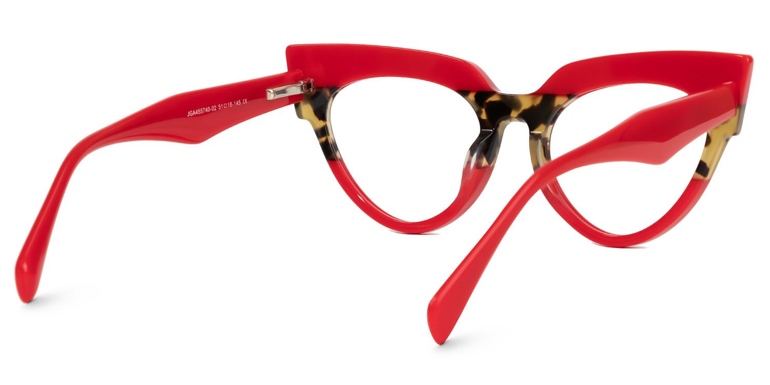 Bandit - Cat Eye Red Eyeglasses | Vooglam Side View