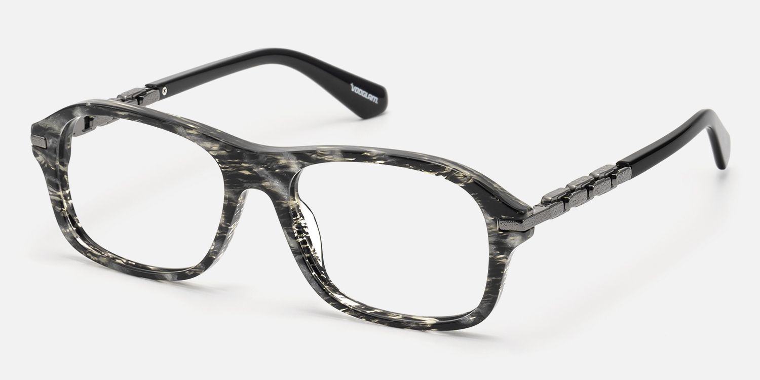 Albini - Black Marble Gunmetal Chain Navigator | Vooglam Front View