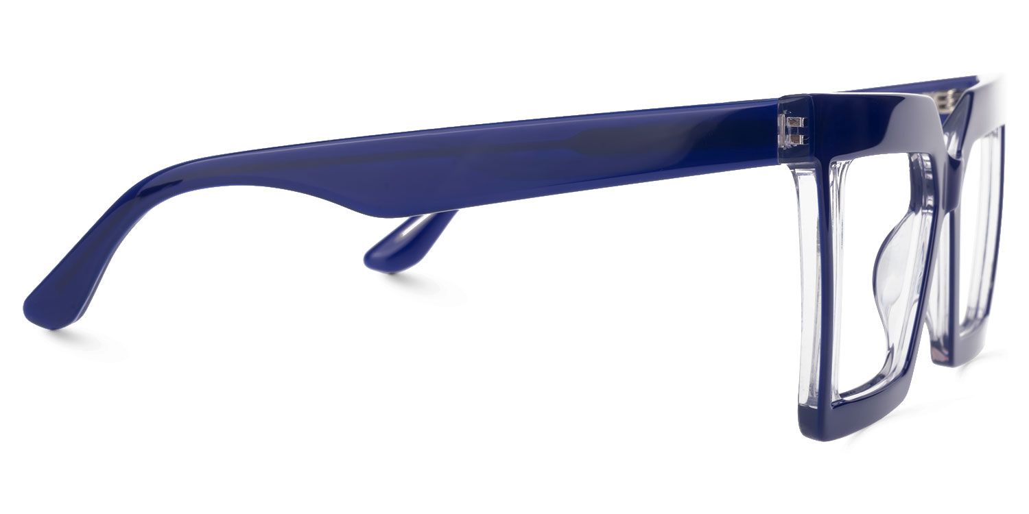 Ekkeko - Square Blue Eyeglasses | Vooglam 4
