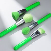 10pcs Green Makeup Brush Set Cosmetics Brushes Powder Eyeshadow Makeup Brushes | Vooglam 