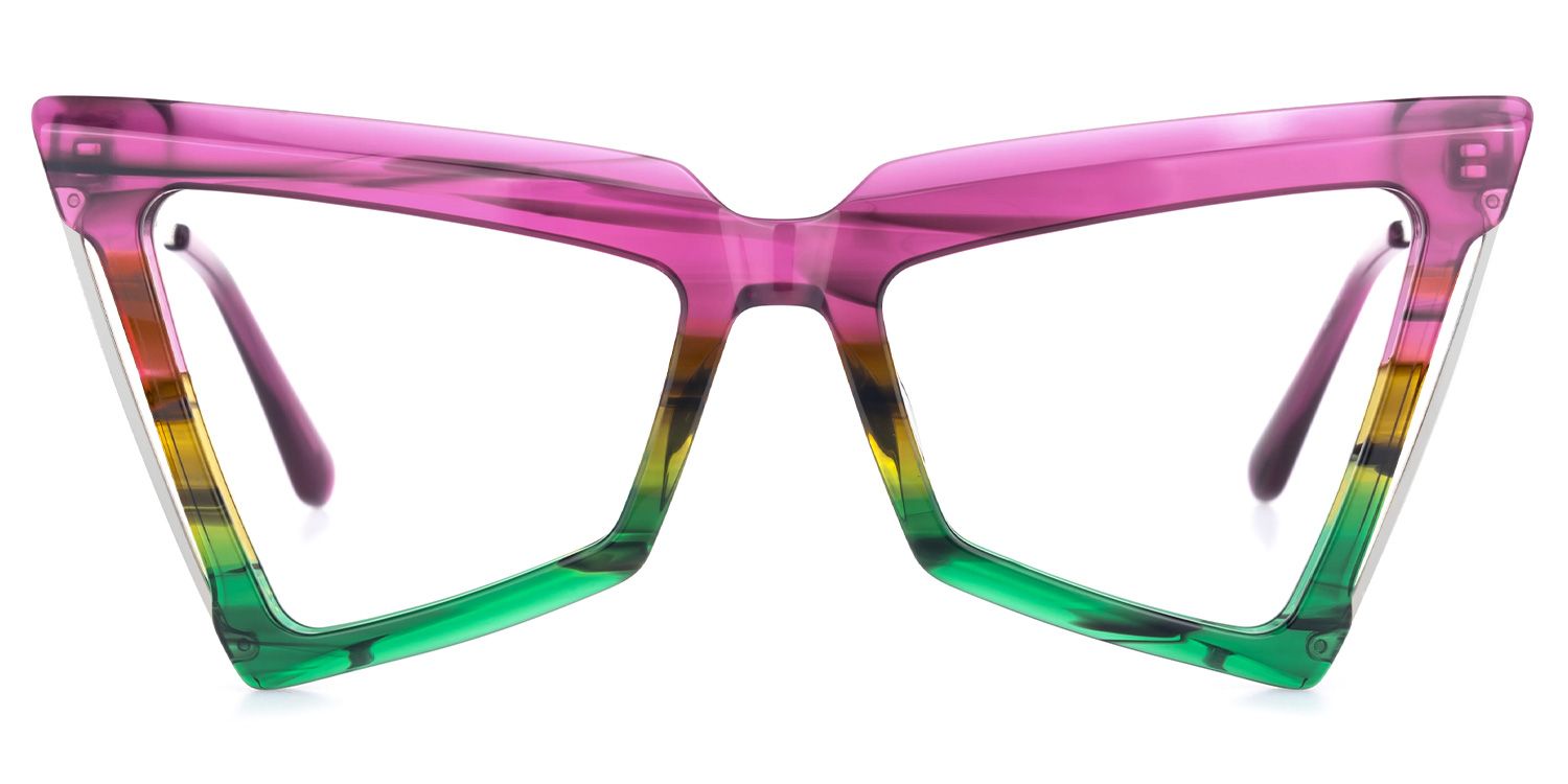 Elihu - Butterfly Multicolor Eyeglasses | Vooglam Angle View
