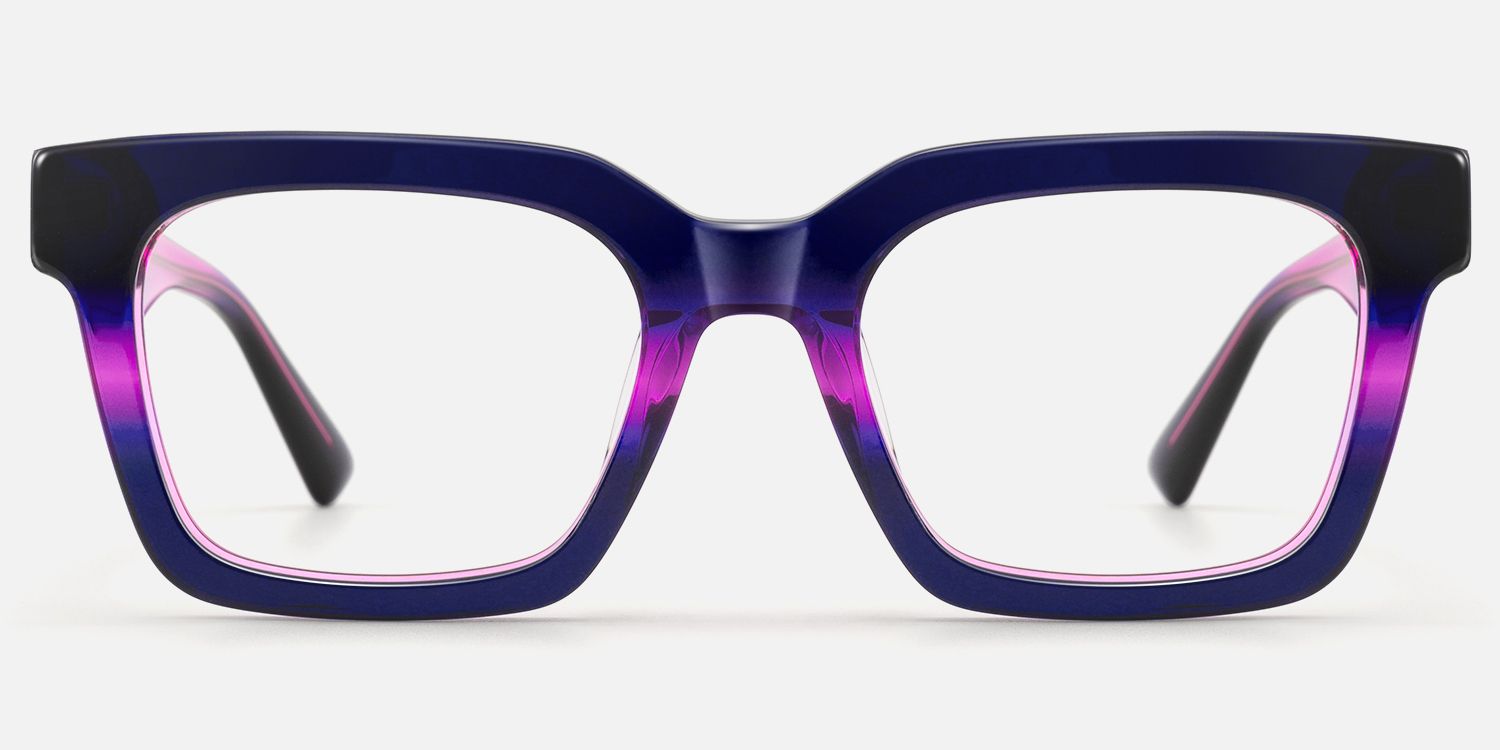 Loop - Square Two-tone Eyeglasses | Vooglam Angle View