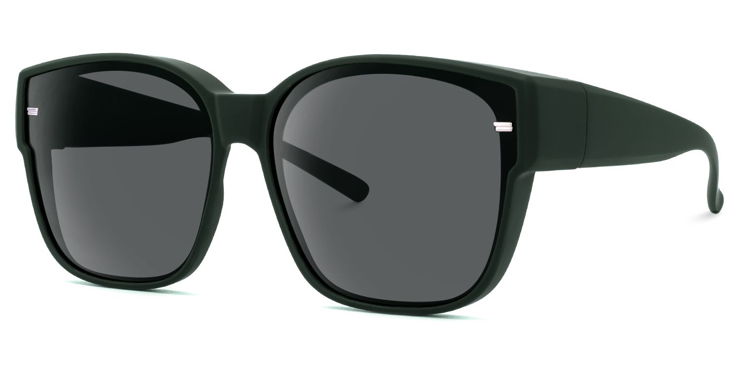 Kagami - Square Green Fit Over Sunglasses | Vooglam Front View