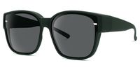 Kagami - Square Green Fit Over Sunglasses | Vooglam Front View