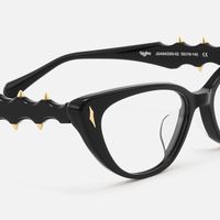 As If - Cat Eye Black Eyeglasses | Vooglam Design Details