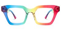Haldis - Square Multicolor Eyeglasses | Vooglam Angle View