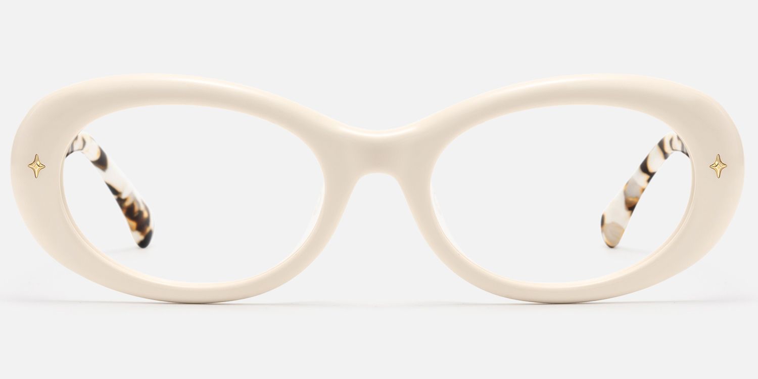 Vexa - Ivory Chunky Marble Temple Frames | Vooglam Angle View