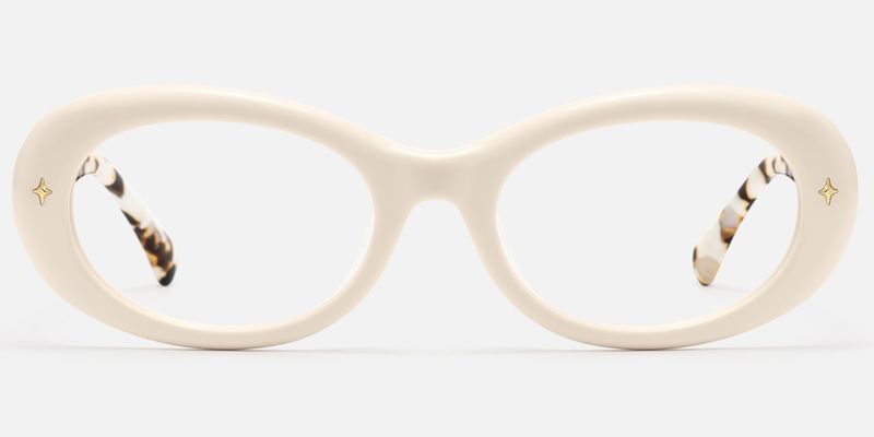 Vexa - Ivory Chunky Marble Temple Frames | Vooglam