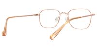 Deimena - Rectangle Gold Eyeglasses | Vooglam Side View