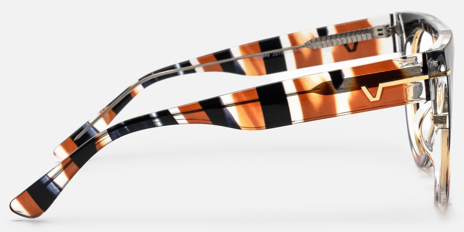 Patrice - Aviator Multicolor Eyeglasses | Vooglam Side View