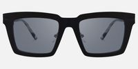 Arnal - Rectangle Black Sunglasses | Vooglam Angle View