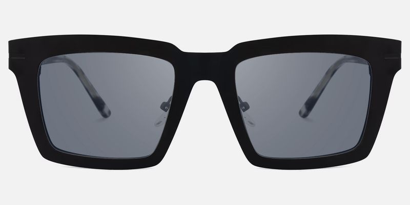 Arnal - Rectangle Black Sunglasses