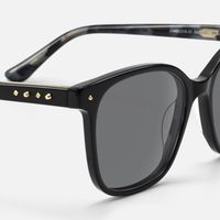Radical - Cool Vintage Square Black Sunglasses | Vooglam Design Details