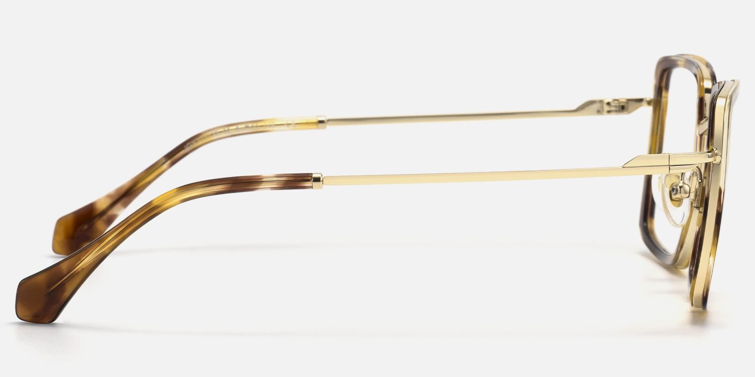 Harmony - Square Tortoise Eyeglasses | Vooglam Side View