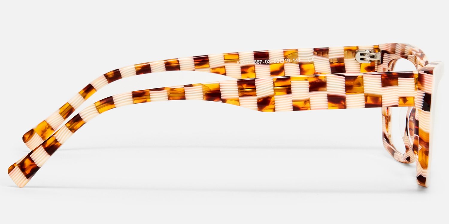 Lola - Rectangle Yellow Eyeglasses product detail 3