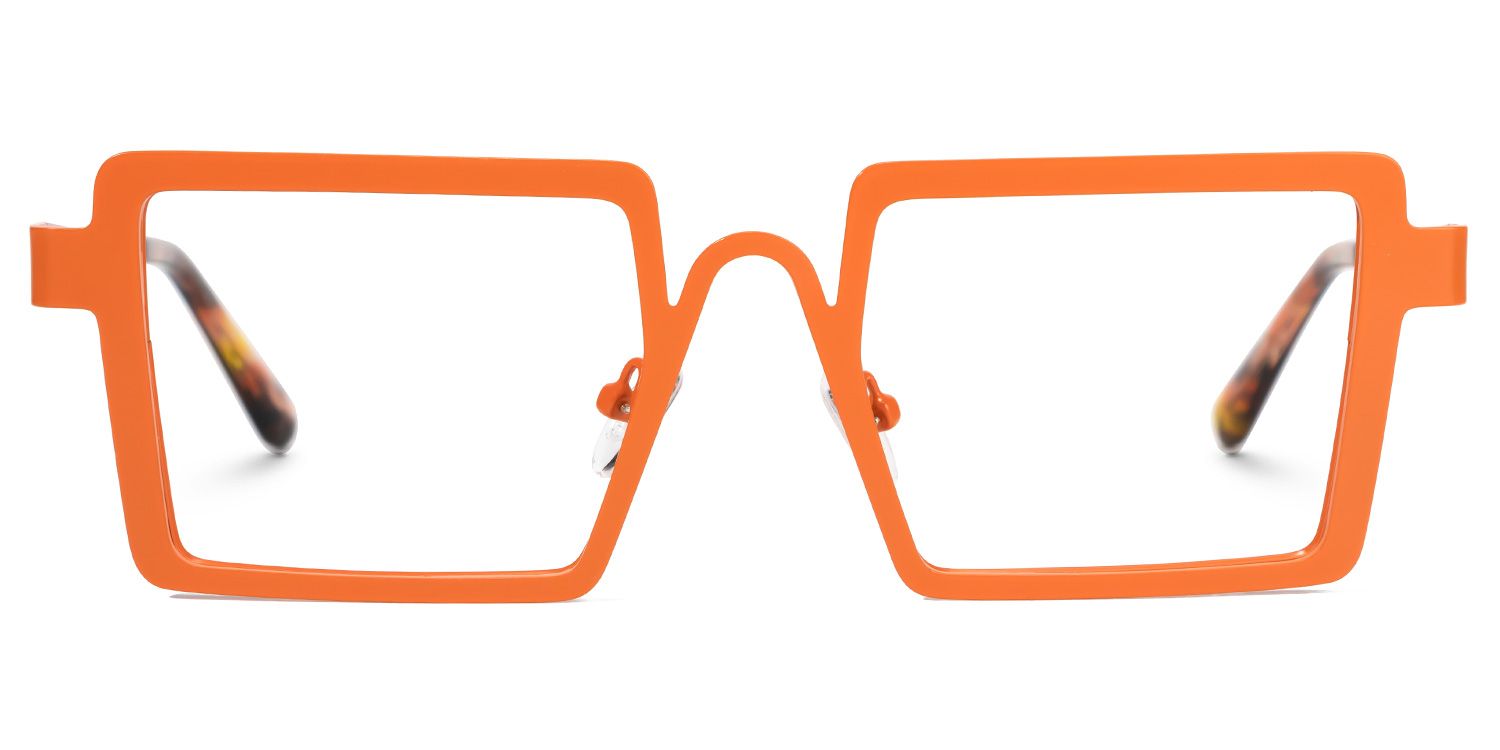 Cairbre - Rectangle Orange Eyeglasses | Vooglam Angle View