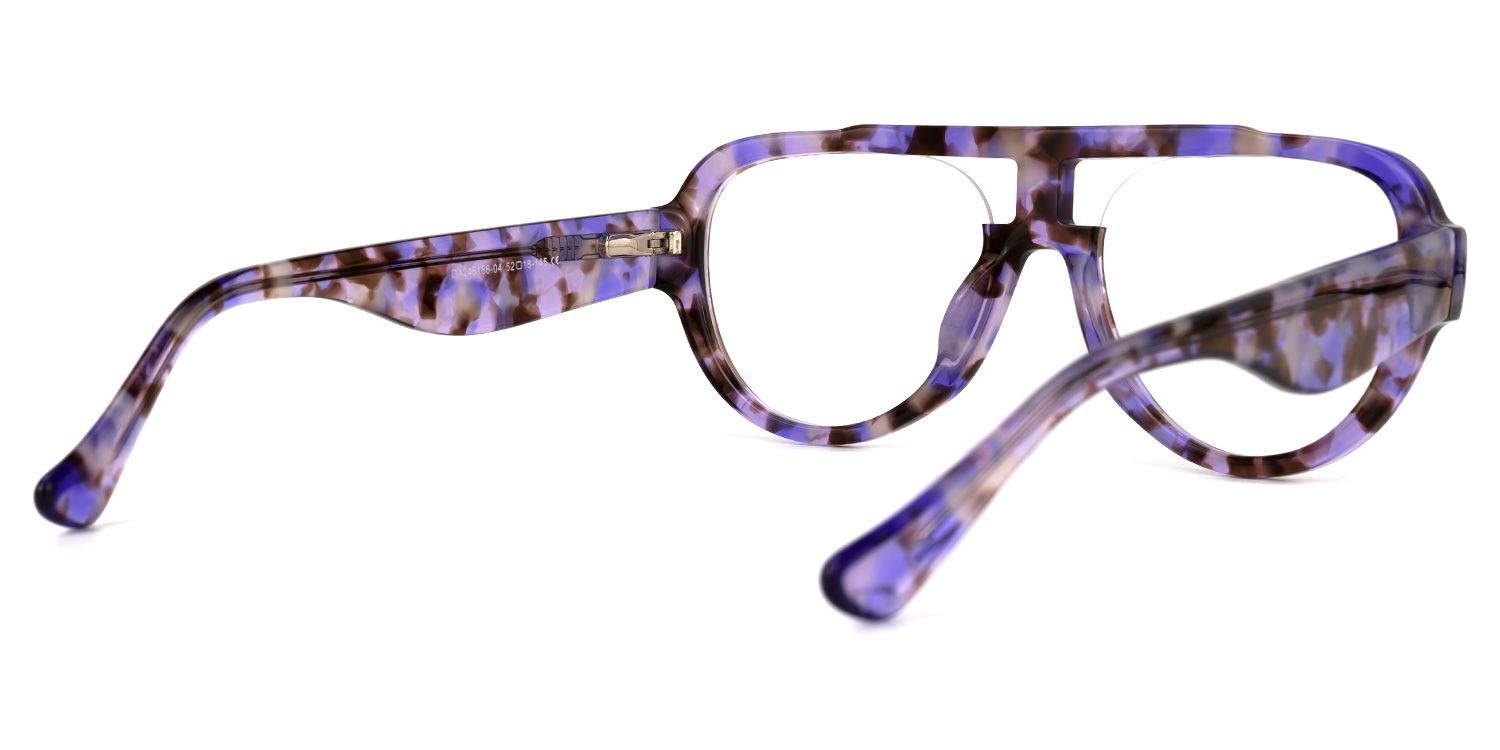 Adnan - Aviator Purple/Tortoise Eyeglasses | Vooglam Side View