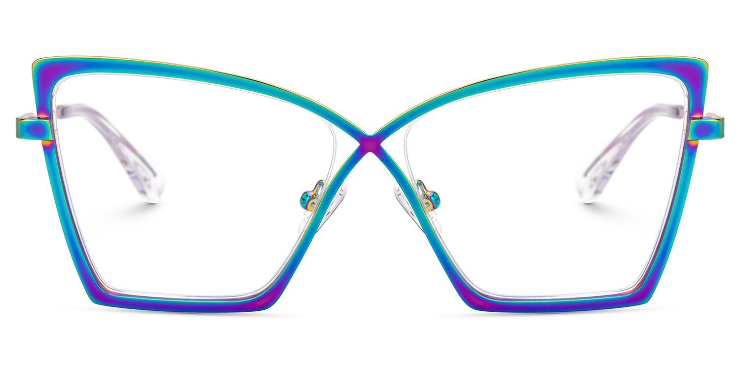 Felicja - Butterfly Multicolor Eyeglasses by Vooglam - Angle View
