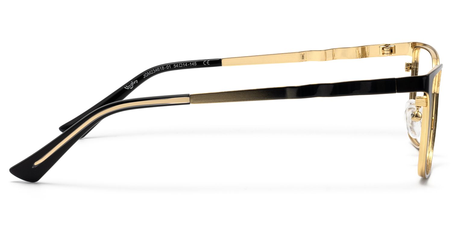 Hologram - Rectangle Black Eyeglasses | Vooglam Side View