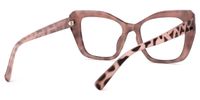 Faustyn - Cat Eye Pink/Tortoise Eyeglasses | Vooglam Side View
