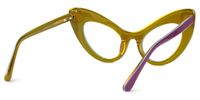 Danesha - Cat Eye Purple Eyeglasses | Vooglam Side View