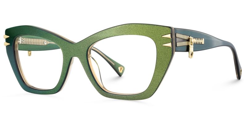 Manon - Cat Eye Green Eyeglasses | Vooglam