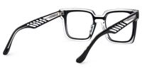 Fenicia - Square Black/Crystal Eyeglasses | Vooglam Side View