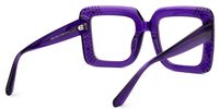 Fayiz - Square Purple Eyeglasses | Vooglam Side View