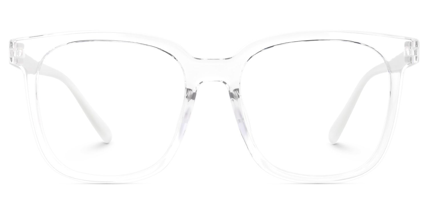 Faina - Square Crystal Eyeglasses | Vooglam Angle View