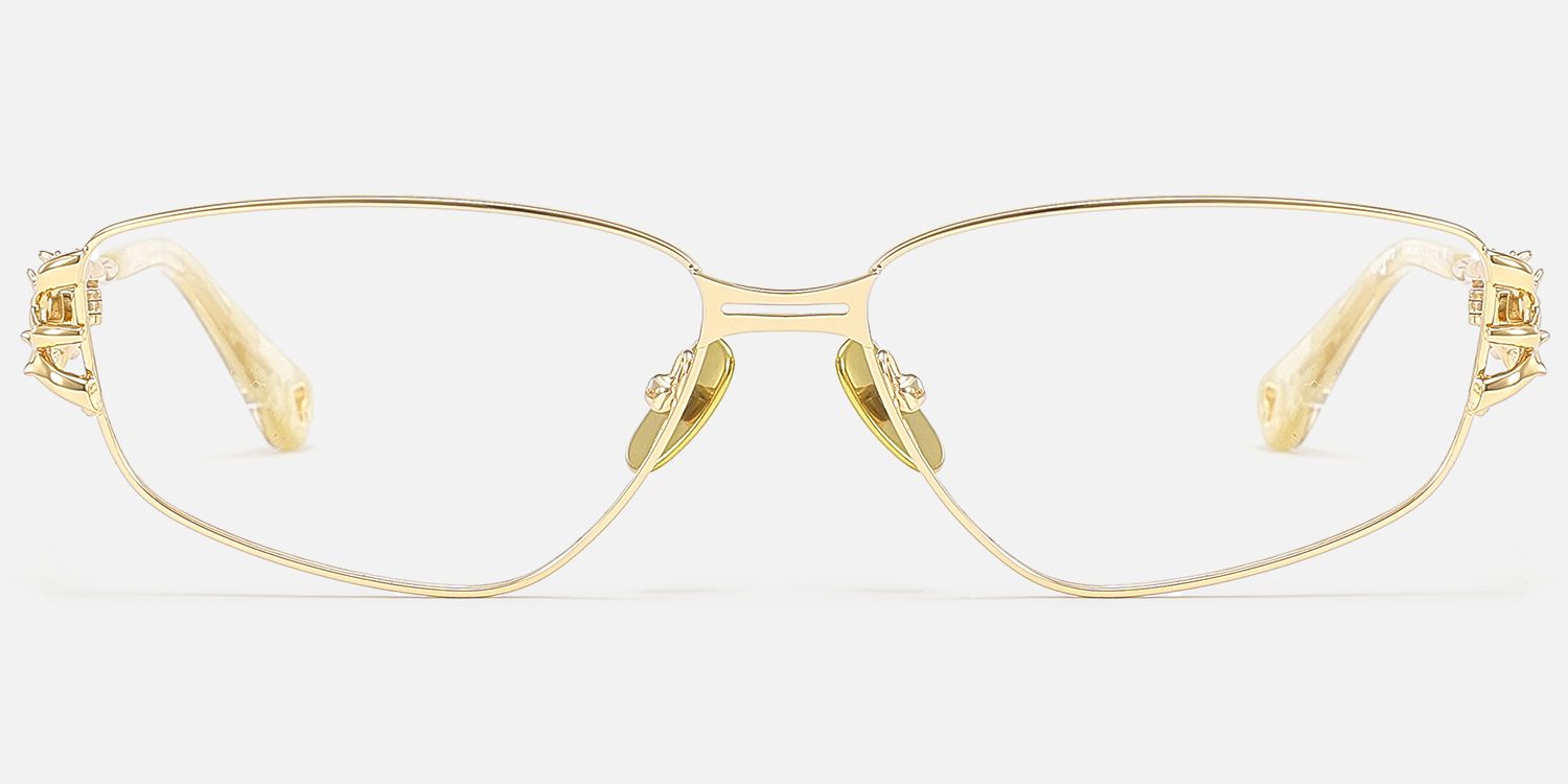 Spine - Geometric Gold Eyeglasses product detail 2