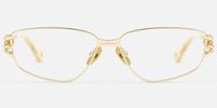 Spine - Geometric Gold Eyeglasses | Vooglam Angle View