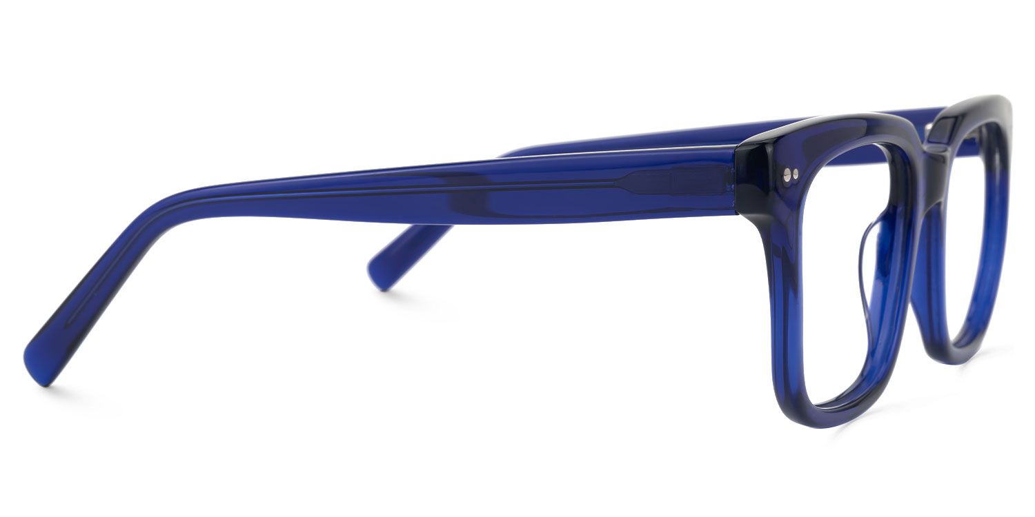 Elisedd - Square Blue Eyeglasses | Vooglam 4