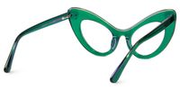 Danesha - Cat Eye Green Eyeglasses | Vooglam Side View