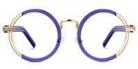 Darcila - Round Purple Eyeglasses | Vooglam Angle View