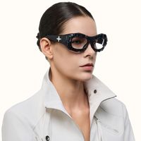 The Geologist - Geometric Black Eyeglasses | Vooglam On Model 3