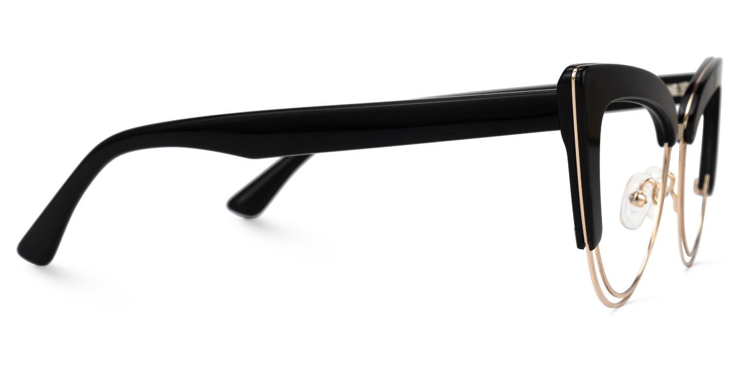 Daryl - Cat Eye Black Eyeglasses | Vooglam 4
