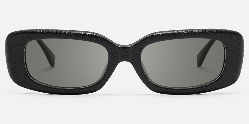 HideShades - Rectangle Black Sunglasses
