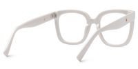 Ellema - Square White Eyeglasses | Vooglam Side View