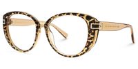 Bessie - Tortoise Pattern Bohemian Oval Glasses | Vooglam Front View