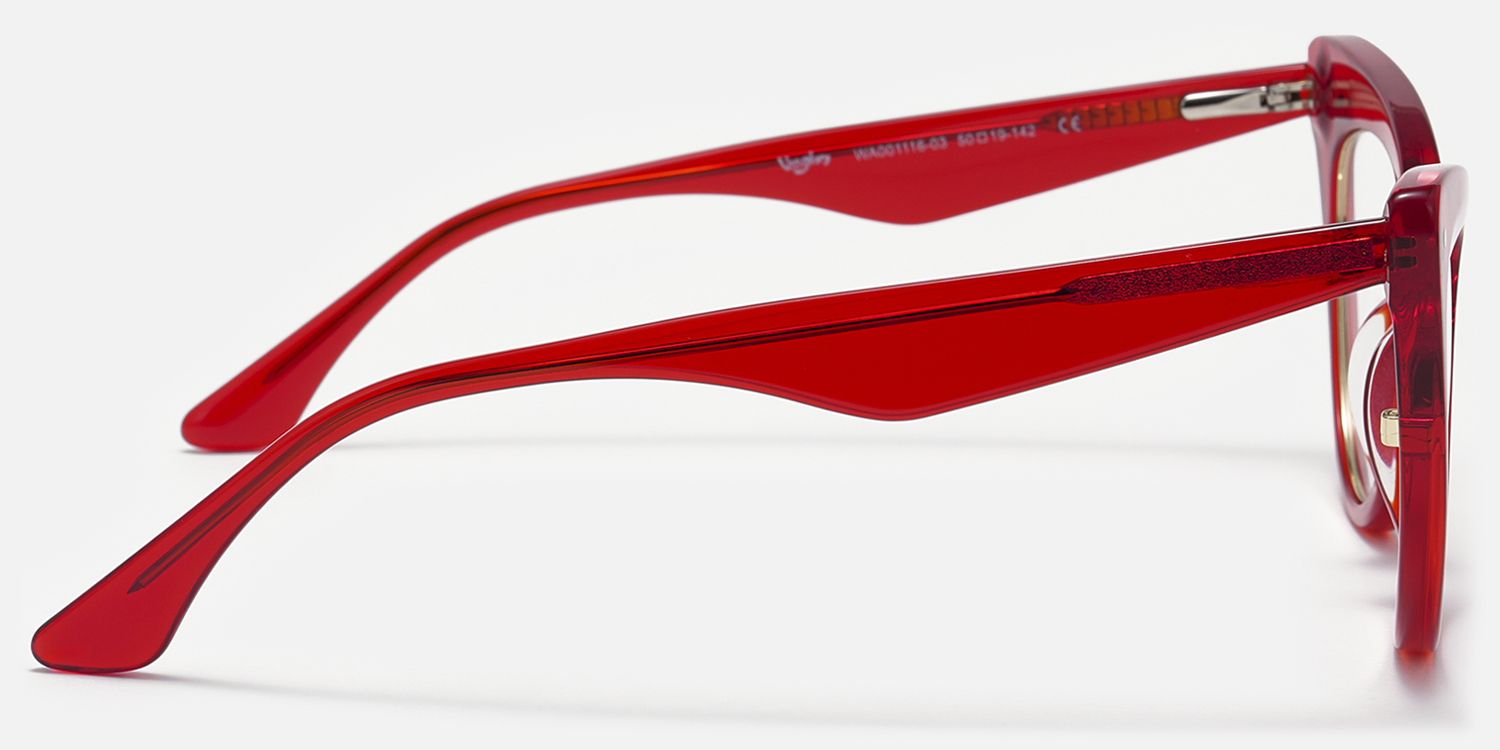 Akua - Chic Red Cat-Eye Frames Women Glasses product detail 3