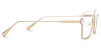Fenella - Square Gold Eyeglasses | Vooglam