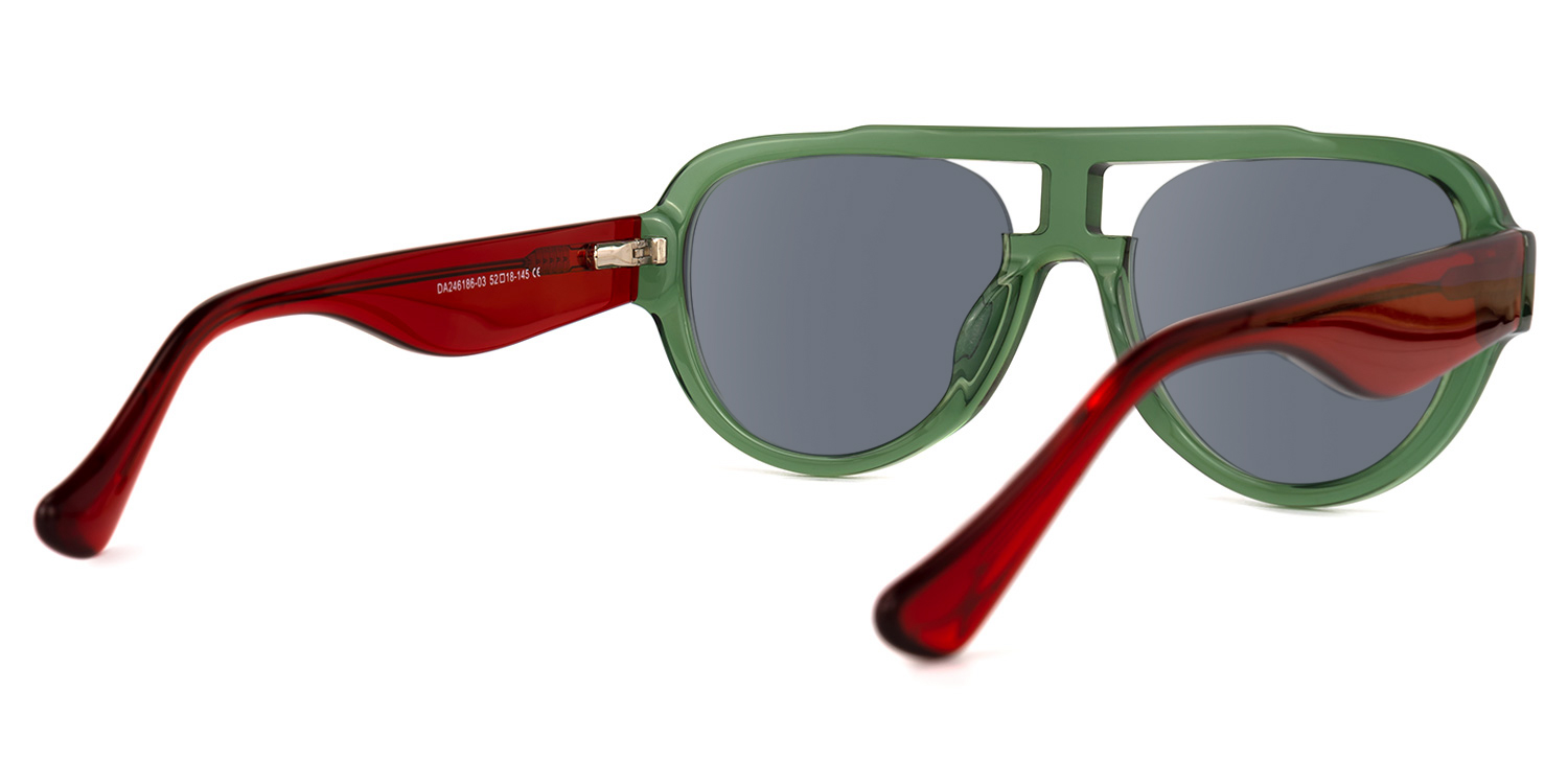 Adnan - Aviator Green Sunglasses