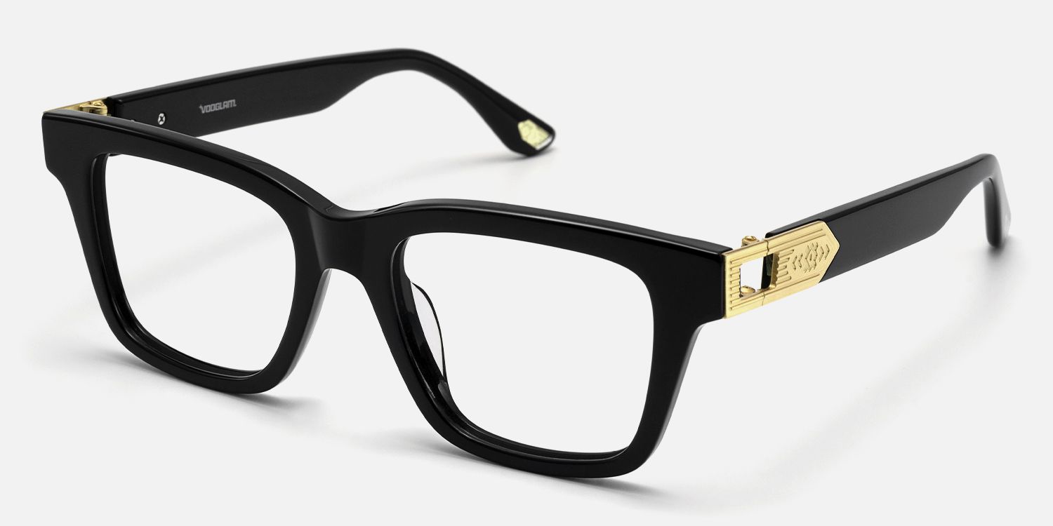 Legacy - Rectangle Black Eyeglasses | Vooglam Front View