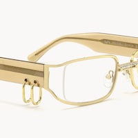 Riff - Rectangle Gold Eyeglasses - 4