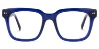 Elisedd - Square Blue Eyeglasses | Vooglam Angle View
