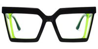 Ekkeko - Square Black Eyeglasses | Vooglam Angle View