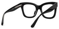 Faustyna - Square Black Eyeglasses | Vooglam Side View