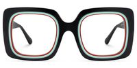 Esadowa - Square Black Eyeglasses | Vooglam Angle View