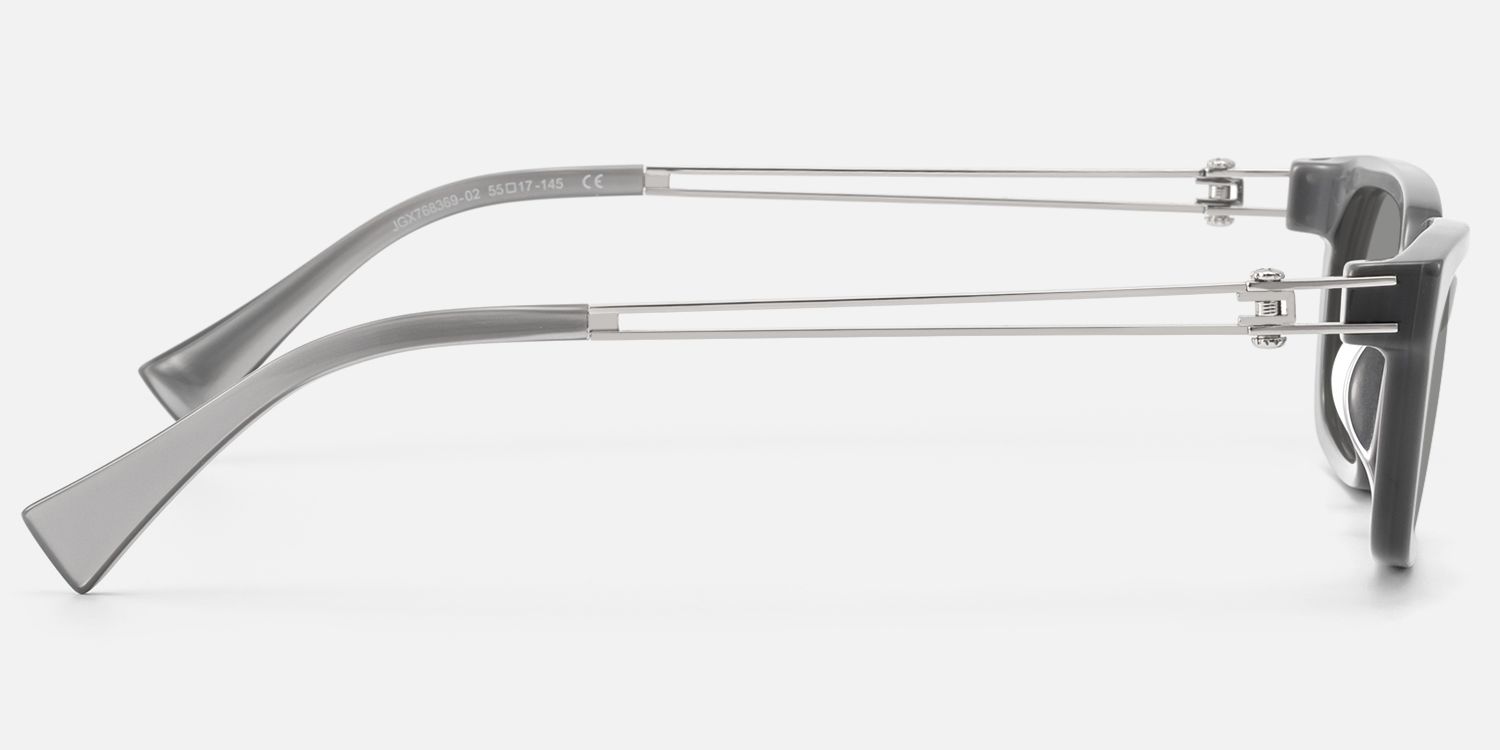Scarpa - Pearlescent Silver Double Wire Sunglasses | Vooglam Side View